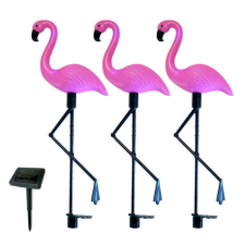 Strend pro napelemes flamingó kültéri lámpa szett, 18x6x52 cm, 3 db kültéri világítás