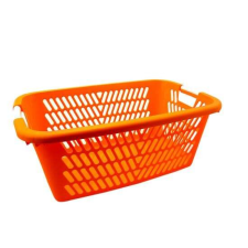 Strend pro Szennyes kosár, 2 fogantyú, műanyag, narancs, 61x40x23 cm, Strend Pro bútor