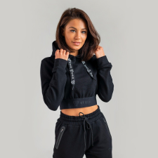 Strix Essential Cropped Black női kapucnis pulóver - STRIX női edzőruha