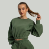 Strix Lunar női cropped pulóver Cedar Green