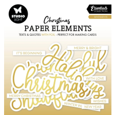Studio Light Golden Sentiments Kivágatok Paper elements (1 csomag) matrica