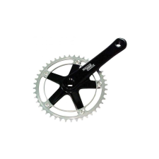 Sturmey Archer FCT64 négyszögtengelyes single speed hajtómű, 44T, 170 mm, alumínium, fekete-ezüst kerékpár hajtómű