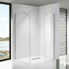 Stuxi Milano Easy Kombi Walk-in zuhanyfal, 90x100 cm, 8 mm vastag vízlepergető biztonsági üveggel, helytakarékos stabilizátorral