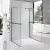 Stuxi Milano Gate Black Plus 2 falsíkra szerelhető, két oldalfalas walk-in zuhanyfal, 70x80 cm, 8 mm vastag vízlepergető biztonsági üveggel, helytakarékos sarokmerevítőkkel