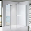 Stuxi Milano Kombi Plus 1 Walk-in zuhanyfal, 120x80 cm, 8 mm vastag vízlepergető biztonsági üveggel, polccal és törölközőtartóval