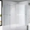 Stuxi Milano Kombi Plus 2 Walk-in zuhanyfal, 90x140 cm, 8 mm vastag vízlepergető biztonsági üveggel, 2 polccal és törölközőtartóval