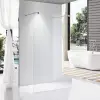 Stuxi Milano Light falsíkra szerelhető Walk-in zuhanyfal, 120x200 cm, 8 mm vastag vízlepergető biztonsági üveggel, két távtartóval