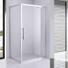 Stuxi Torino 110x80 aszimmetrikus szögletes nyílóajtós zuhanykabin 6 mm vízlepergető biztonsági üveggel, króm elemekkel, 200 cm magas