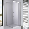 Stuxi Torino 80x80 szögletes nyílóajtós zuhanykabin 6 mm vízlepergető biztonsági üveggel, króm elemekkel, 200 cm magas