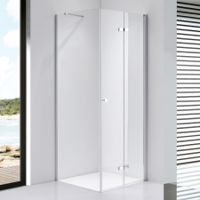 Stuxi Verona 100x100 cm szögletes csuklóajtós zuhanykabin, 6 mm vízlepergető üveggel, króm elemekkel kád, zuhanykabin