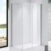 Stuxi Verona 110x80 aszimmetrikus csuklóajtós zuhanykabin 6 mm vízlepergető biztonsági üveggel, króm
