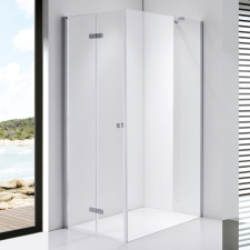 Stuxi Verona 80x110 aszimmetrikus csuklóajtós zuhanykabin 6 mm vízlepergető biztonsági üveggel, króm kád, zuhanykabin