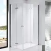 Stuxi Verona Duo 110x100 aszimmetrikus két csuklóajtós zuhanykabin 6 mm vízlepergető üveggel, króm