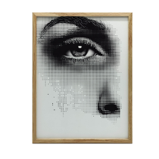 Stylowe oko, 40x50 cm, rama aluminiowa złota, papier matowy 230 gsm grafika, keretezett kép