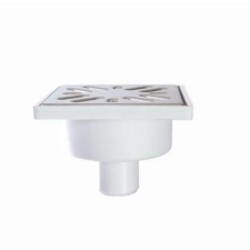 Styron Épített zuhanytálcához szifon DN32mm, 100 x 100mm alsós rozsdamentes ráccsal kád, zuhanykabin