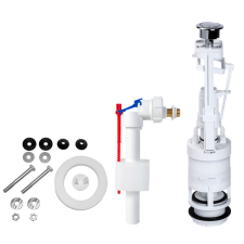 Styron Monoblokkos egységcsomag, 1 gombos, réz menetes szaniter