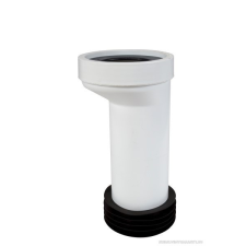 Styron WC bekötő, 20-mm-es eltolású, hosszú fürdőkellék