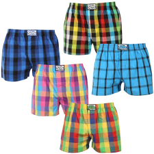 Styx 5PACK férfi bő szárú boxeralsó Styx klasszikus gumipánt többszínű (5A0113456) XL férfi alsó
