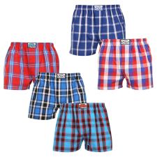 Styx 5PACK férfi bő szárú boxeralsók Styx klasszikus gumipánt többszínű (5A110610) XL férfi alsó