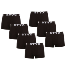 Styx 7PACK Fekete férfi boxeralsó Styx sport gumi (7G960) L férfi alsó
