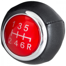  Subaru Impreza sebességváltó gomb FEKETE BŐR + PIROS BURKOLAT 6 SEBESSÉGES váltógomb