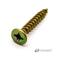  Süllyesztett fejű faforgácslap csavar PZ, sárga tövigmenetes 3x35 1000db/doboz gipszkarton és álmenyezet