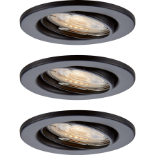  Süllyesztett LED lámpa 86R fém fekete 3 darabos készlet EEK: E világítás