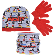 Sun city Mickey szürke sapka-sál szett