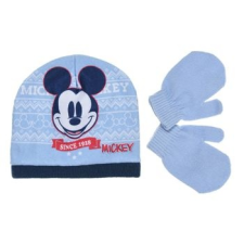 Sun city Mickey világoskék sapka-kesztyű szett gyerek sapka