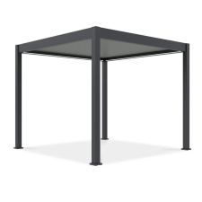  SUN ELEGANCE 3x3 m Motoros light grey terasz pergola + LED világítás kerti tárolás
