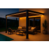  SUN ELEGANCE WALL 3x4 m Motoros antracit terasz pergola + LED világítás