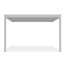  SUN ELEGANCE WALL 3x4 m Motoros fehér terasz pergola + LED világítás kerti tárolás