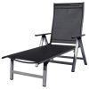 sun garden LONDON állítható fém kerti nyugágy - ezüst/fekete 10136663