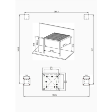  SUN PREMIUM WALL 3x3 m fehér terasz pergola kerti bútor