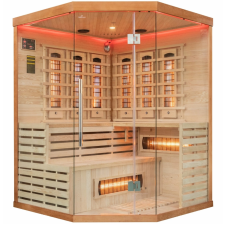 Sundum Solea 4 személyes Smart Infravörös Sarok Szauna Barna szauna