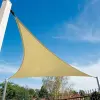 SunGarden Napvitorla - árnyékoló teraszra, háromszög alakú 3x3x3 m Világos Homok színben - HDPE anyagból