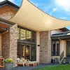 SunGarden Napvitorla - árnyékoló teraszra, négyszög alakú 3x4 m Bézs színben - HDPE anyagból