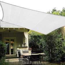 SunGarden Napvitorla - árnyékoló teraszra, négyszög alakú 4x5 m Fehér színben - HDPE anyagból kerti bútor
