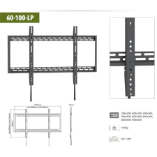 SUNNE (60-100-LP) TV fali konzol 60&quot;-100&quot;, faltáv: 32mm tv állvány és fali konzol