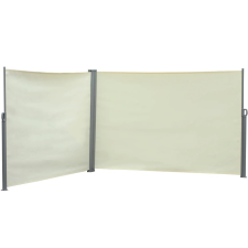 Sunny Szélfogó térleválasztó kültéri és beltéri paraván dupla méret 160x600 cm bézs színű kerti bútor
