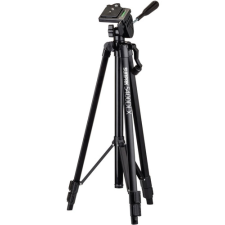 Sunpak 5400DLX állvány 3D fejjel,  telefon és akciókamera adapterrel, fekete videókamera kellék
