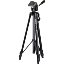 Sunpak 5400DLX állvány 3D fejjel, telefon és akciókamera adapterrel, fekete videókamera kellék