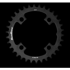 Sunrace CRMS Narrow Wide 4 furatos szimmetrikus lánctányér [fekete, 34] kerékpáros kerékpár és kerékpáros felszerelés