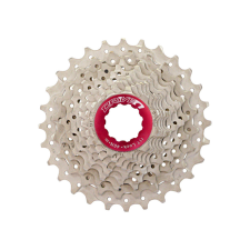 Sunrace CSRX0 10 sebességes fogaskeréksor [ezüst-piros, 11-25] kerékpáros kerékpár és kerékpáros felszerelés