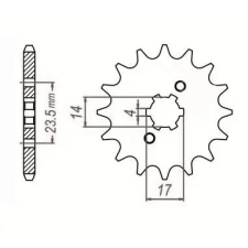 SunStar SUNF124-13 Első lánckerék Sunstar  Erőátviteli alkatrészek Láncok, lánckerekek, láncszettek Első lánckerekek egyéb motorkerékpár alkatrész