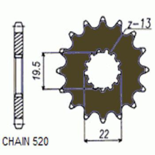 SunStar SUNF331-11 első lánckerék Sunstar Erőátviteli alkatrész Lánc, lánckerék, láncszett Első lánckerék egyéb motorkerékpár alkatrész