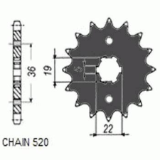 SunStar SUNF338-13 első lánckerék Sunstar Erőátviteli alkatrész Lánc, lánckerék, láncszett Első lánckerék egyéb motorkerékpár alkatrész