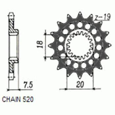 SunStar SUNF344-13 első lánckerék Sunstar Erőátviteli alkatrész Lánc, lánckerék, láncszett Első lánckerék egyéb motorkerékpár alkatrész