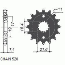 SunStar SUNF361-13 első lánckerék Sunstar Erőátviteli alkatrész Lánc, lánckerék, láncszett Első lánckerék egyéb motorkerékpár alkatrész