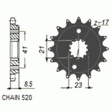 SunStar SUNF362-15 első lánckerék Sunstar Erőátviteli alkatrész Lánc, lánckerék, láncszett Első lánckerék egyéb motorkerékpár alkatrész